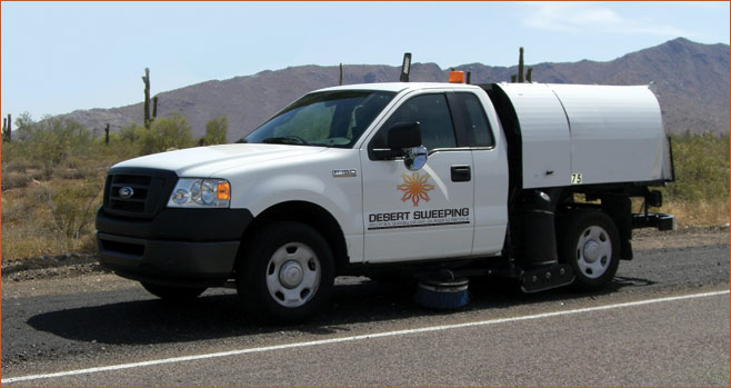 Desert Sweeping Truck